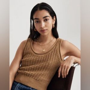 Madewell Camel Knit Tank Top